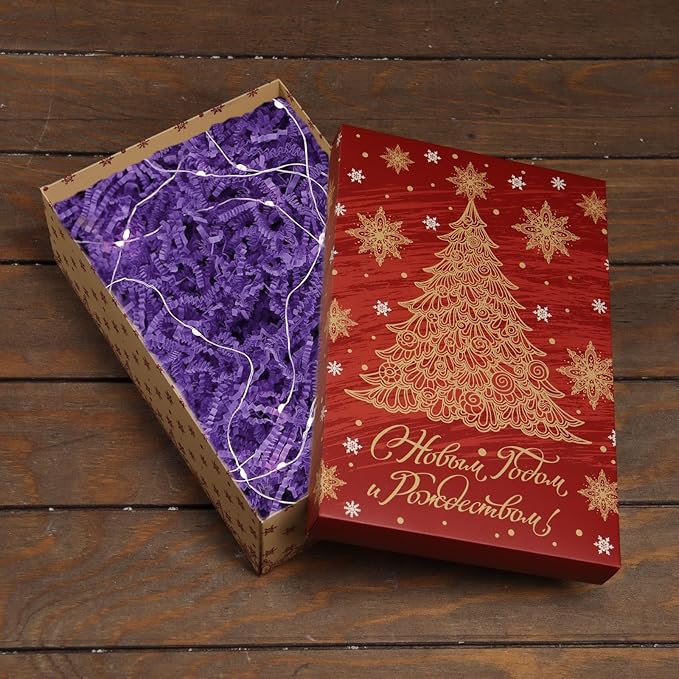 Tisspoms Deep Purple Crinkle Cut Paper Shred Filler, 2 LB Basket Filler Shredded Paper, Confetti Stuffing for Basket Filling, Halloween, Thanksgiving, Christmas Gift Wrapping, Stuffer Party Supplies