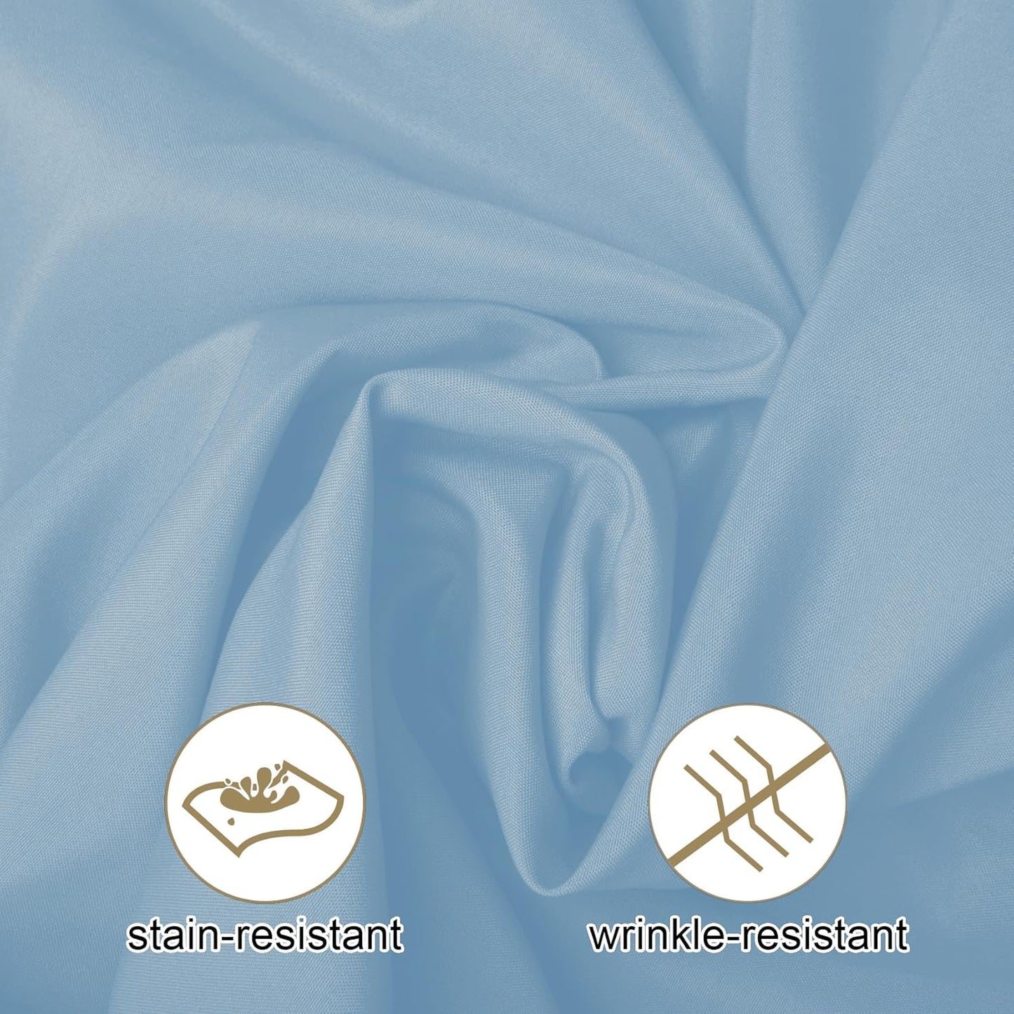 Ascoza 2pack 60x120 Inch Blue Mist Rectangular Tablecloth 6 Feet Table Cloth in Polyester Fabric for Wedding/Banquet/Restaurant/Parties