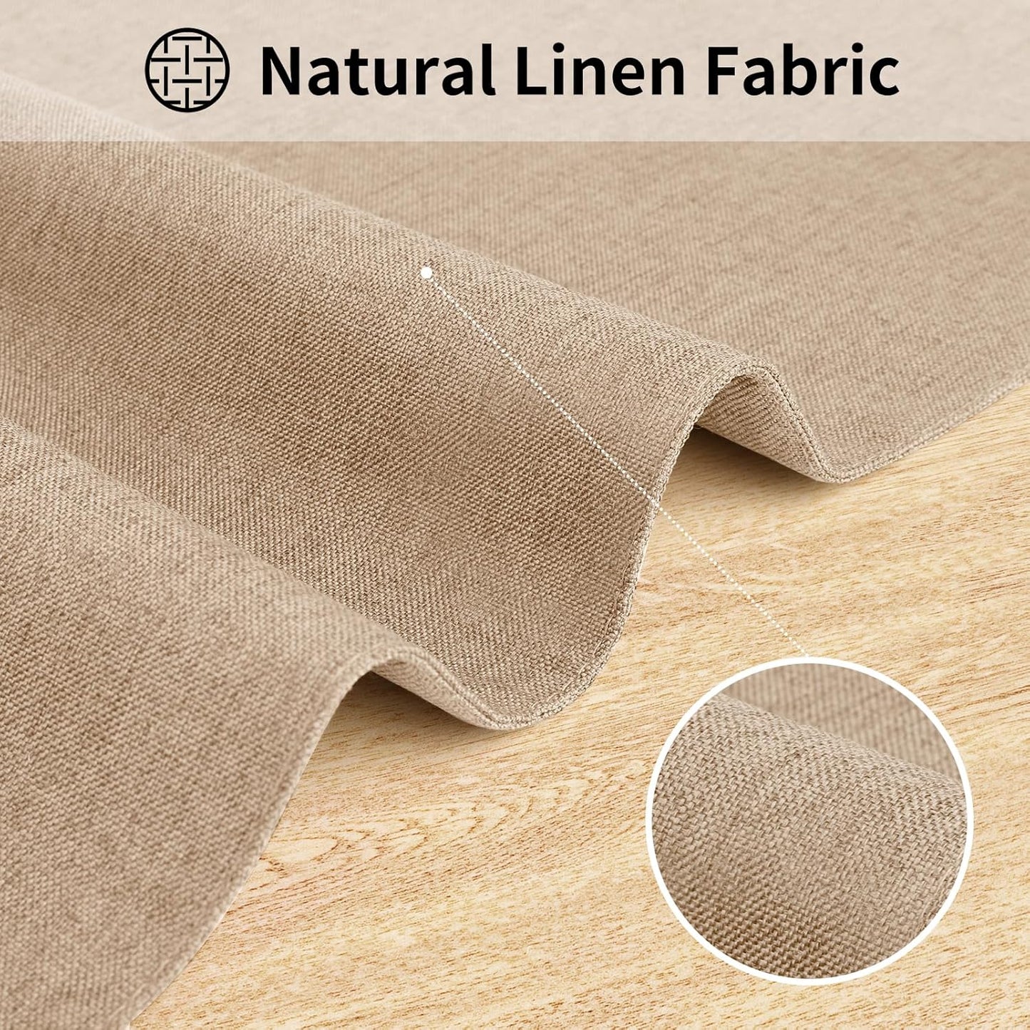 Cloth Placemats, Set of 4 Heat-Resistant Cotton Linen Blend Double Layered Machine Washable Place Mats, Wrinkle Free Thick Fabric Dining Table Mats for Indoors & Outdoors (Light Linen, 4)