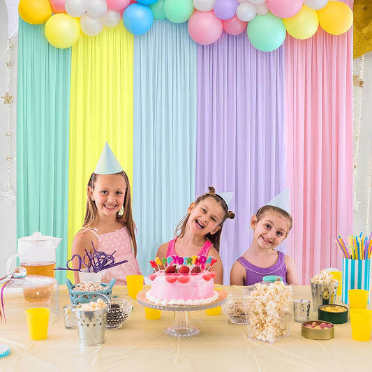 10x7ft Unicorn Backdrop Curtains - Magical Pastel Rainbow Party Background for Birthday, Baby Shower, Girls Event -Wrinkle-Free Fabric, Easy to Hang,Reusable Photography Backdrop Decoration