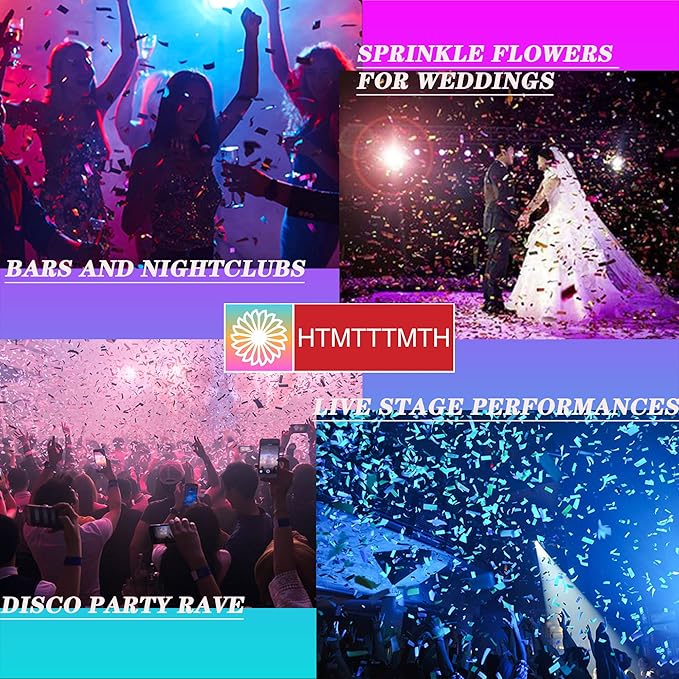 Electric Confetti Launcher Confetti Tubes Confetti Shooter with Wireless Remote for DJ Party Nightclub Wedding Stage Concert Event Show 1500W High-Power Fan, 8-10 Meters Blowing Height