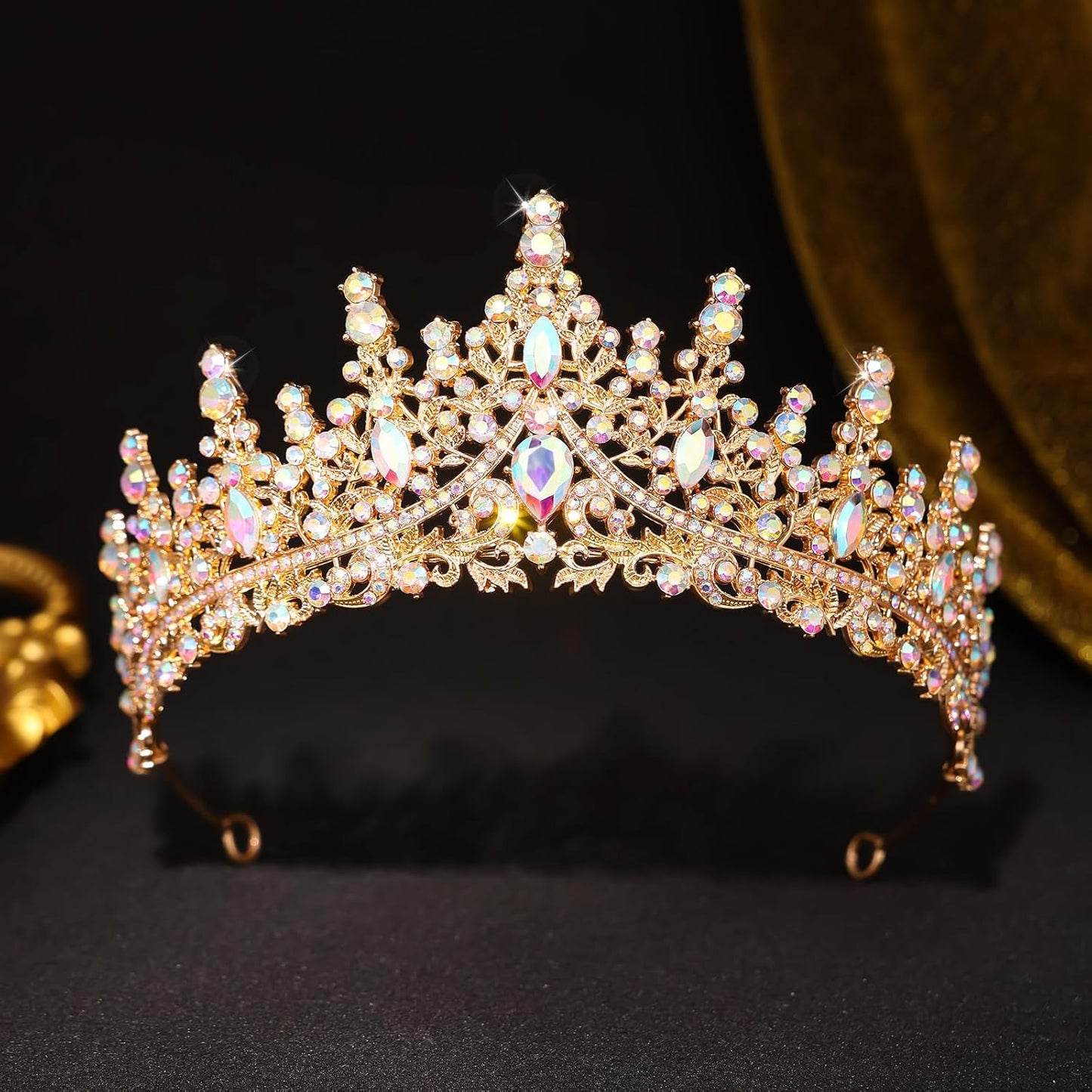 Tiara for Women Crystal Queen Crowns Rhinestone Princess Tiaras for Girl Wedding Headband for Bride Hair Accessories for Halloween Costume Birthday Party Prom Mother's Gifts