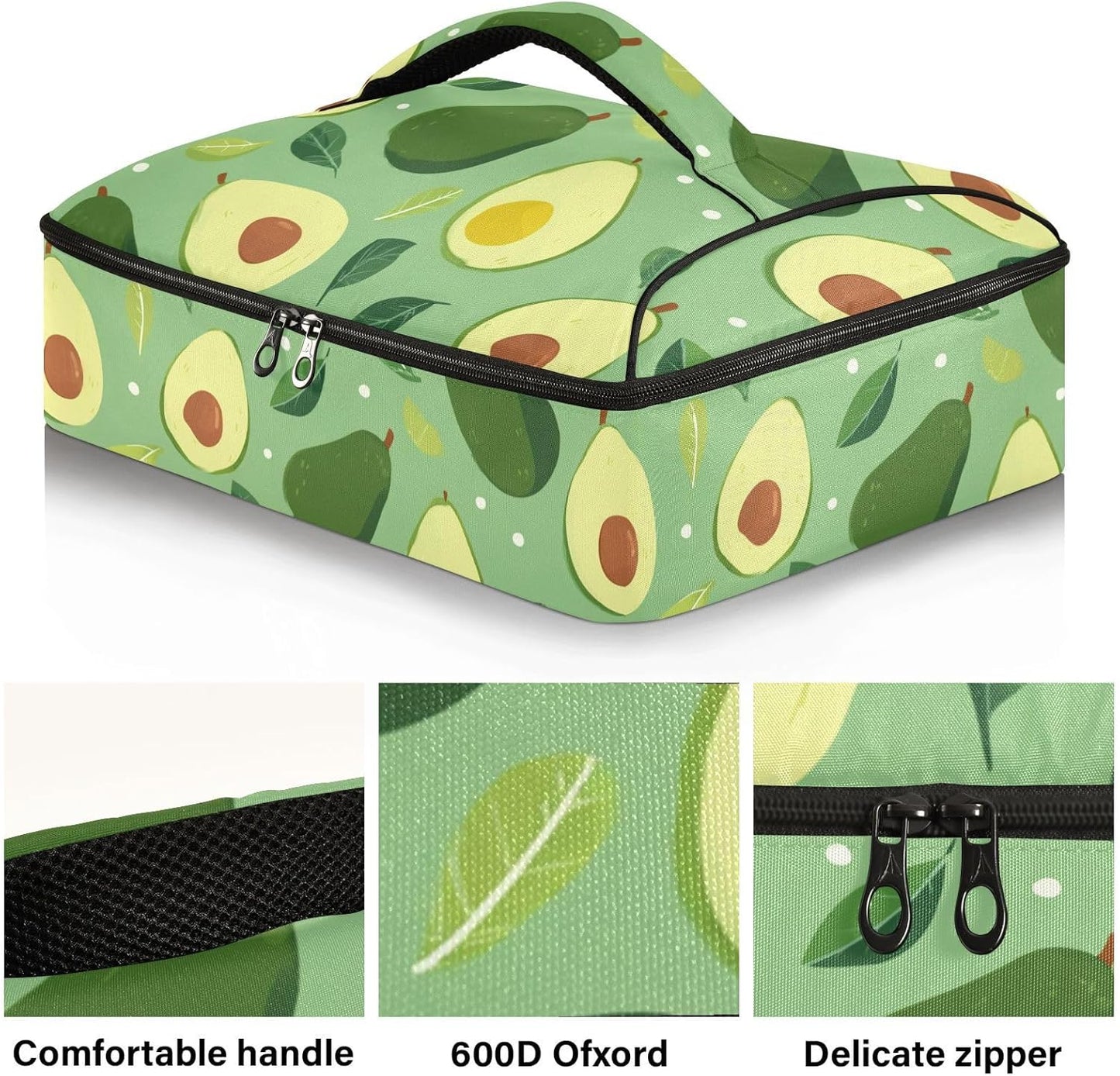 Casserole Carriers for Hot or Cold Food Reusable Casserole Dish Carrier Insulated Thermal Large Capacity Durable Perfect for Party Camping Family Gatherings Yellow Fish