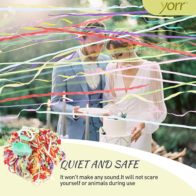 100 pack No Mess Streamers,Romantic Colorful Confetti Poppers,Colorful Hand Throw Party poppers for Birthday,Wedding,Celebrations,School Opening,Graduation,Retirement Party