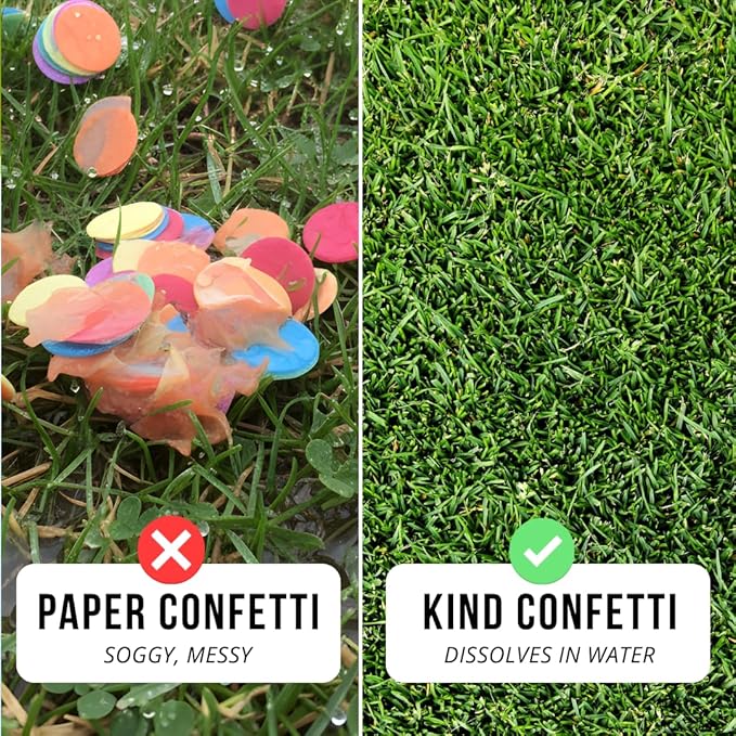 Biodegradable Rice Paper Confetti, 50 GRAMS 2 CM Round Toss Confetti, Eco Friendly, Compostable, Water Soluble Party Confetti for Weddings, Birthdays & Celebrations (Multi Color), 6500 Pcs (Rainbow)