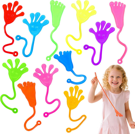 JOYIN Large 30Pcs Sticky Hand and Feet Party Favors, Party Table Favors Set for Kids, Holiday Traditions, Classroom Treasure Box, Carnival Prizes, Halloween Goodie Bag Stuffers, Prize for Kids