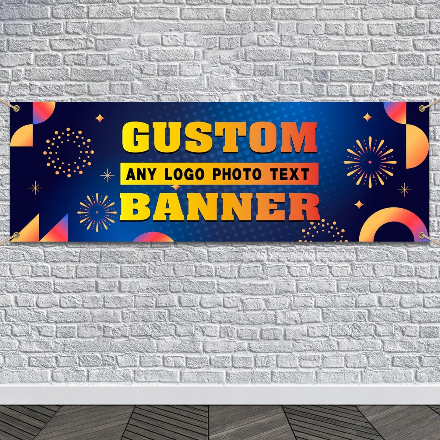 Custom Banners and Signs Personalized Banner Custom Photo/Text Banner Customize Banners for Parties Business Birthday Customize for Outdoor(6'x3')