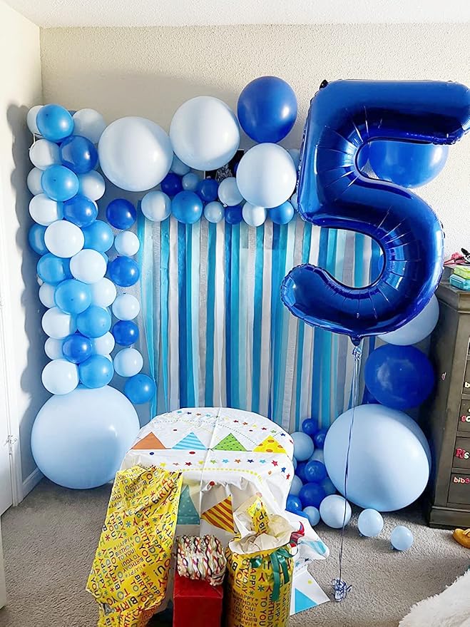 40 Inch Navy Blue Numbers Balloons Digital 9 Balloons Decorations for 9th 19 90 Birthday Party, Engagement, Wedding