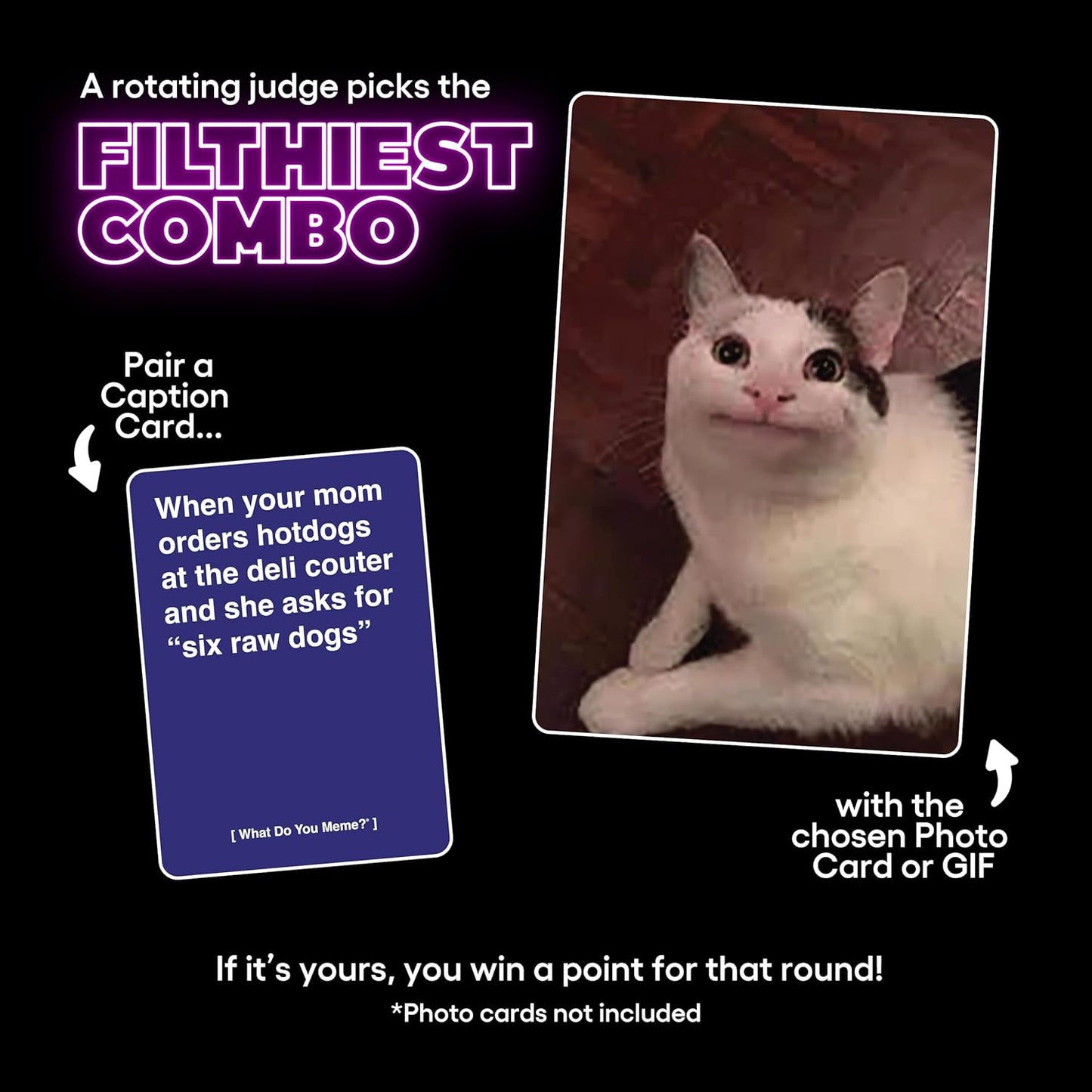 WHAT DO YOU MEME? After Hours by Relatable, The Explicit Expansion Pack for Game Night, Board Games, Adult Games, and Party Games, Includes 150 Caption Cards to Play with Full-Sized Game