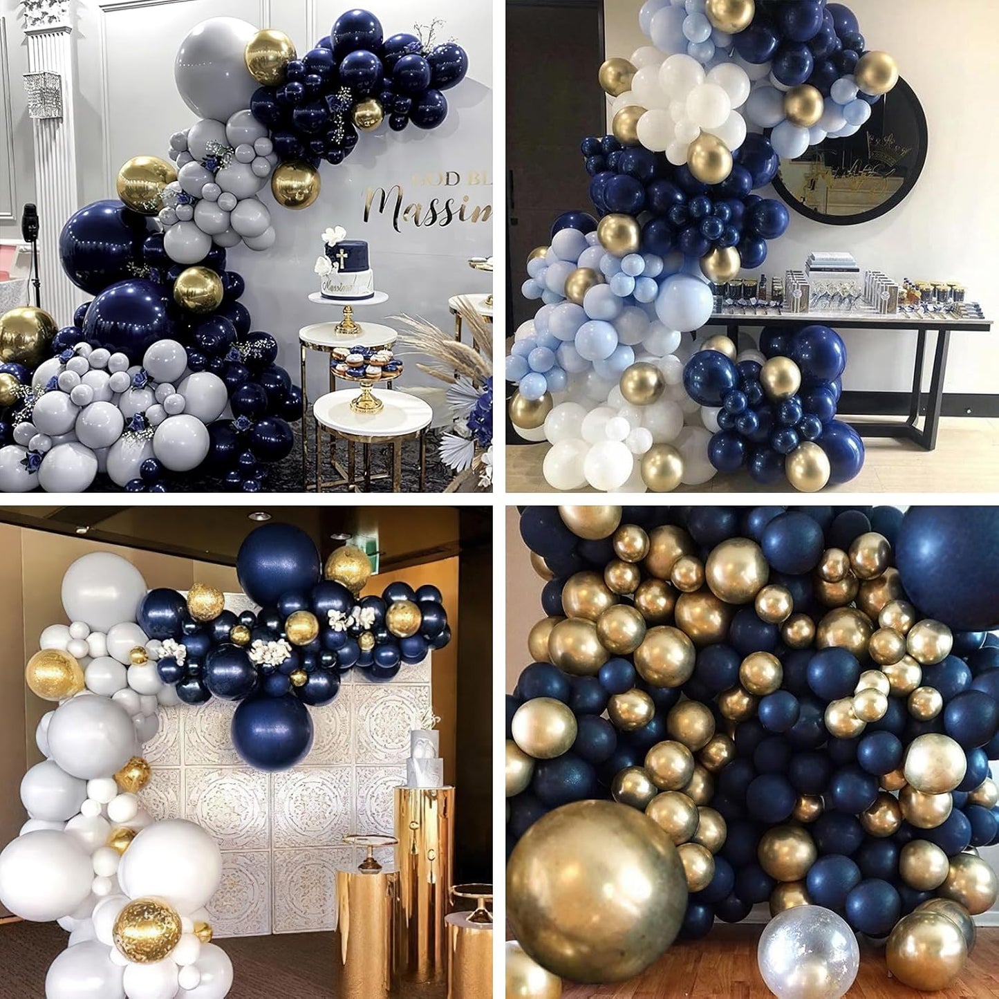 PartyWoo Navy Blue Balloons 20 pcs 18 Inch Large Big Jumbo Giant Matte Dark Blue Latex Balloons for Graduation New Year Weddings Father's Day Baby Shower Birthday Party Decorations Blue-Y72