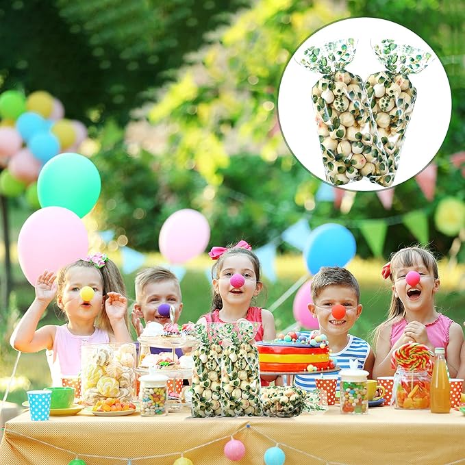 Outus 100 Pieces Eucalyptus Cellophane Party Treat Bag Sage Green Leaf Candy Bags for Baby Shower Wedding Bridal Shower Supplies Favors Decorations Birthday Theme Floral Decor