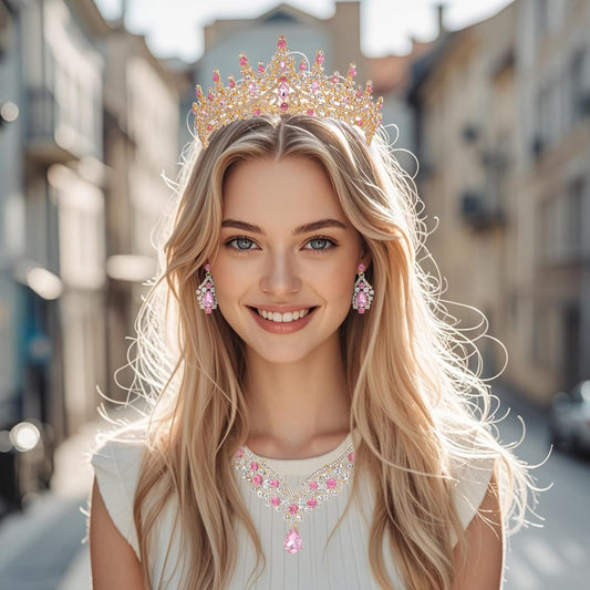 Kamirola Crystal Crowns and Tiaras Headband for Girl or Women Birthday Party Wedding Prom Bridal Halloween Christmas （TR19）