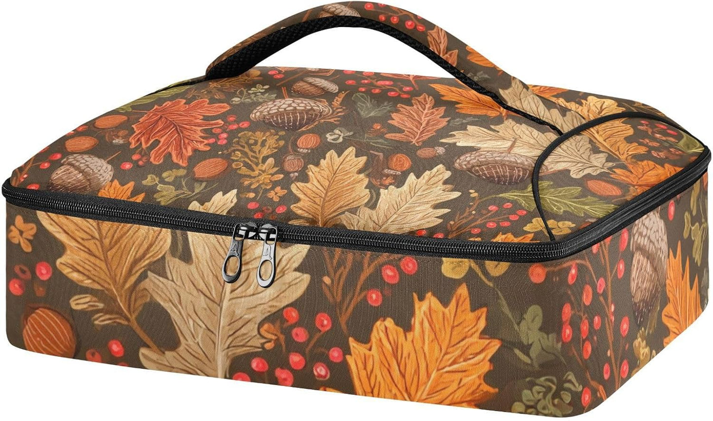 Casserole Carriers for Hot or Cold Food Reusable Casserole Dish Carrier Insulated Thermal Large Capacity Durable Perfect for Party Camping Family Gatherings Yellow Fish