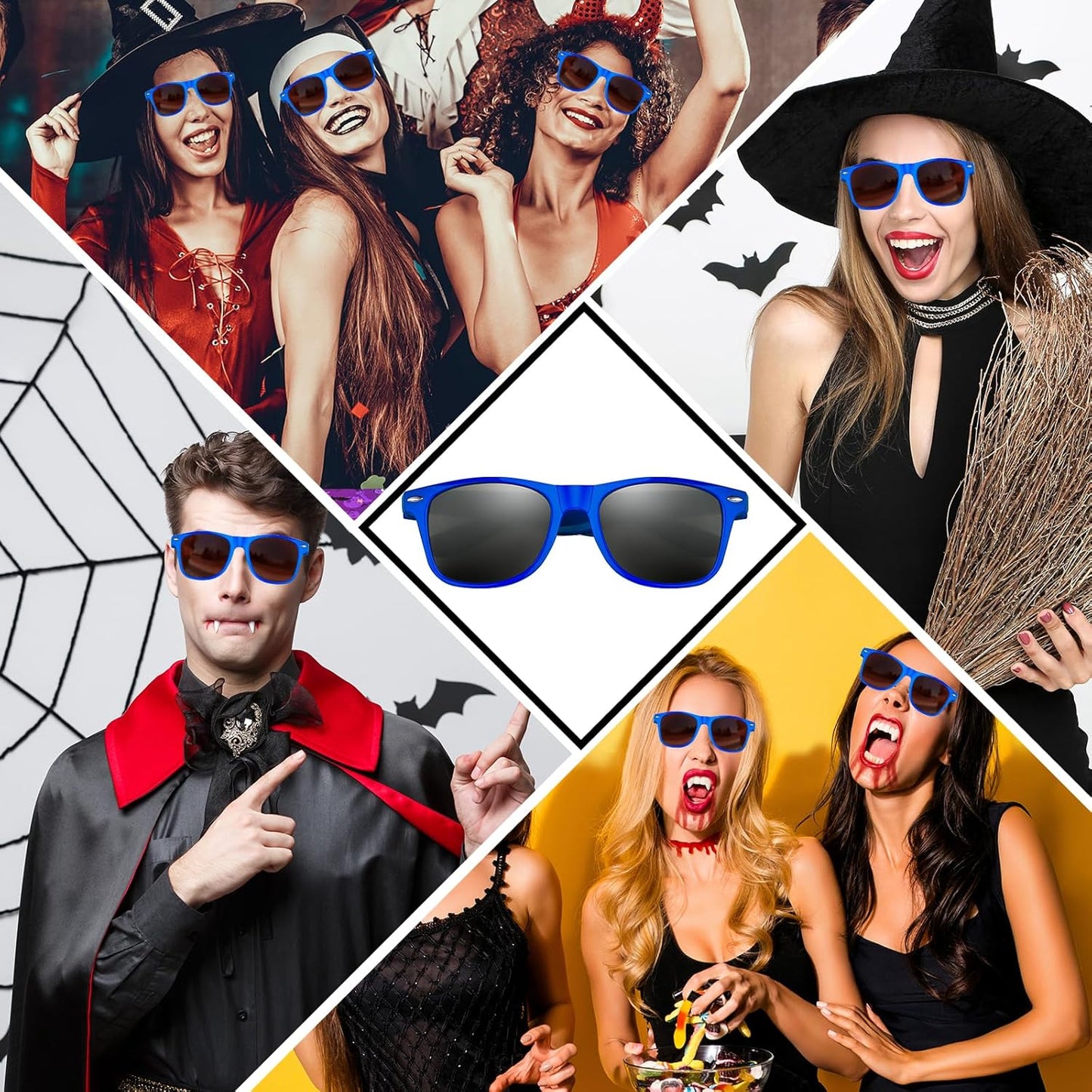 ASTARON Black Sunglasses Bulk, 6/12/24/48 Pack Sunglasses Party Favors for Summer Beach Pool Birthday Wedding Party Supplies