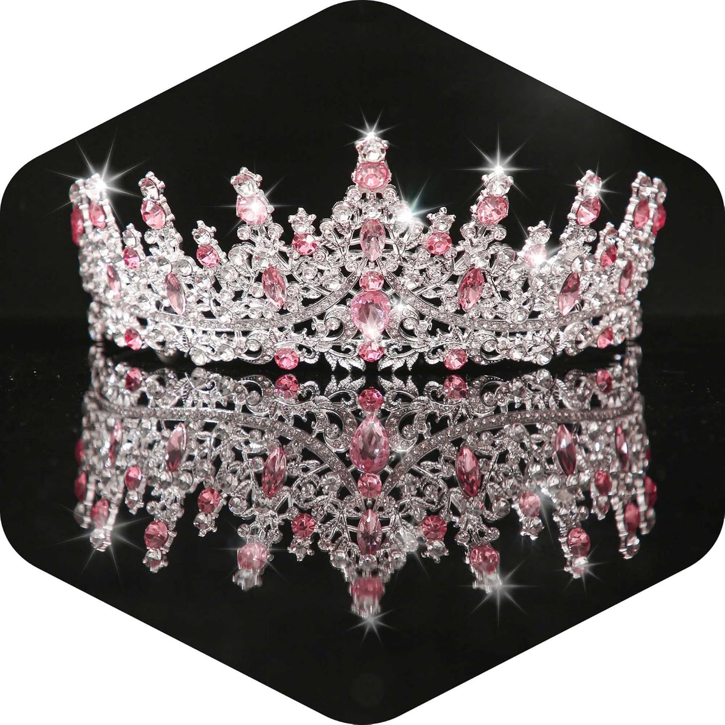 Kamirola Crystal Crowns and Tiaras Headband for Girl or Women Birthday Party Wedding Prom Bridal Halloween Christmas （TR19）