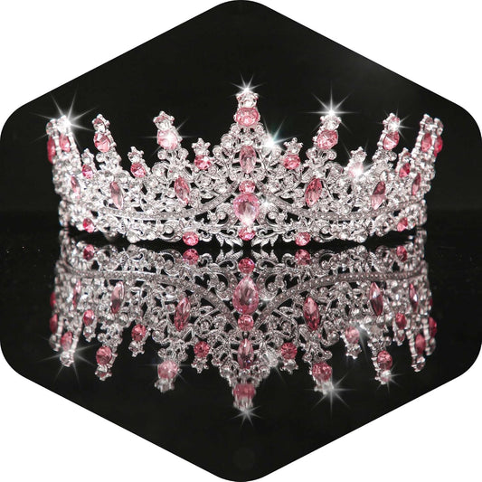 Kamirola Crystal Crowns and Tiaras Headband for Girl or Women Birthday Party Wedding Prom Bridal Halloween Christmas （TR19）