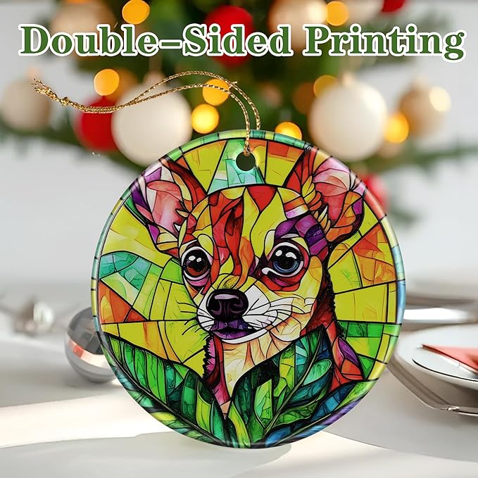 Chihuahua Ornament, Dog Christmas Ornament – Christmas Tree Decor, Holiday Decoration, Stocking Stuffer, Festive Gift Idea, Gifts for Dog Lover, Friends, and Family