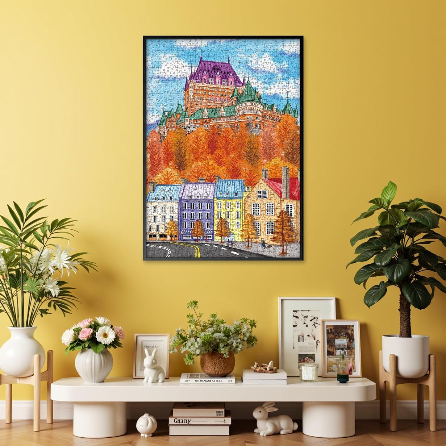 Autumn in Old Quebec 1000-Piece Jigsaw Puzzle for Adults –Challenging Vibrant Fall Streets Art, Premium Matte Finish, 27.56 x 19.68 Inches, Perfect for Game Nights
