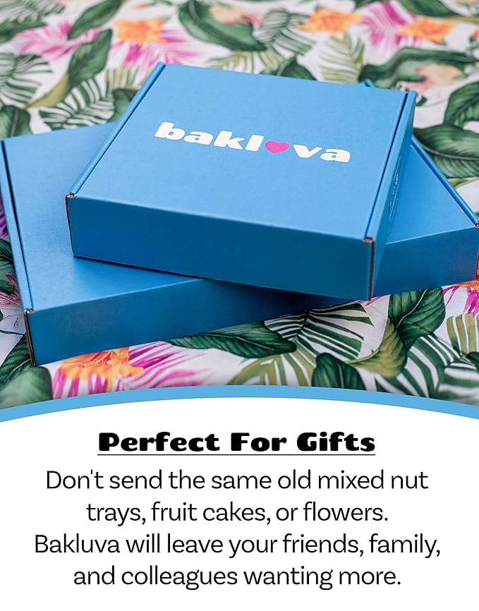 Bakluva 16-Piece Baklava Pastry Dessert Gift Box - (16) Large 2.3 oz (66 gram) Pieces - Perfect for Gifts, Parties, and More