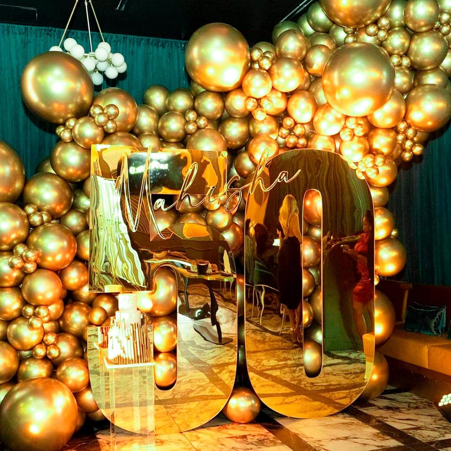PartyWoo Metallic Gold Balloons 20 pcs 18 Inch Large Big Jumbo Giant Chrome Gold Latex Helium Balloons for Graduation Baby Shower Christmas Wedding New Year Birthday Party Decorations Gold-G101