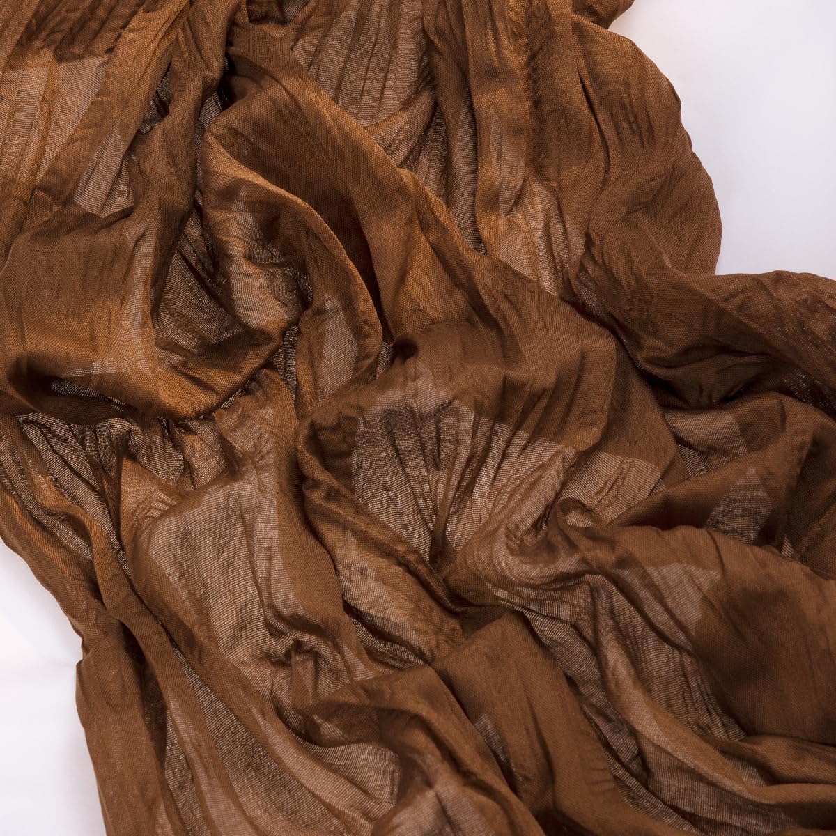 MLMC Brown Cheesecloth Table Runner 10ft Boho Rustic Gauze Coffee Cheese Cloth Table Runner Neutral Fall Centerpiece Decor 35x120 Inches for Wedding Farmhouse Reception Home Decor