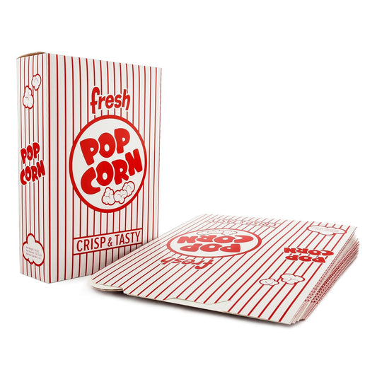 SNAPPY Red & White Striped Popcorn Boxes - 1.8 oz, 50 Count (5.625" x 2" x 8.5")
