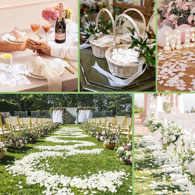 1250+ Real Dried Lvory White Hydrangea Petals - 0.88 oz Preserved Natural Flower Petals for Wedding Decor, Party Confetti, Dinner Table Centerpieces, Handcrafts