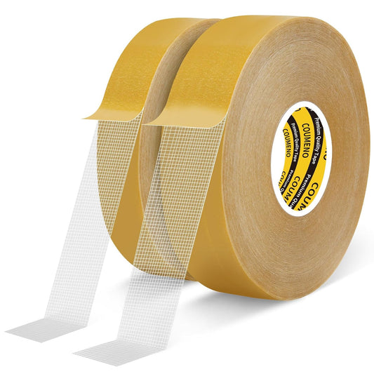 2Pack Double Sided Mounting Tape 1.18in/0.79inX66FT（Total 132FT Heavy Duty Strong Adhesive for Home and Office