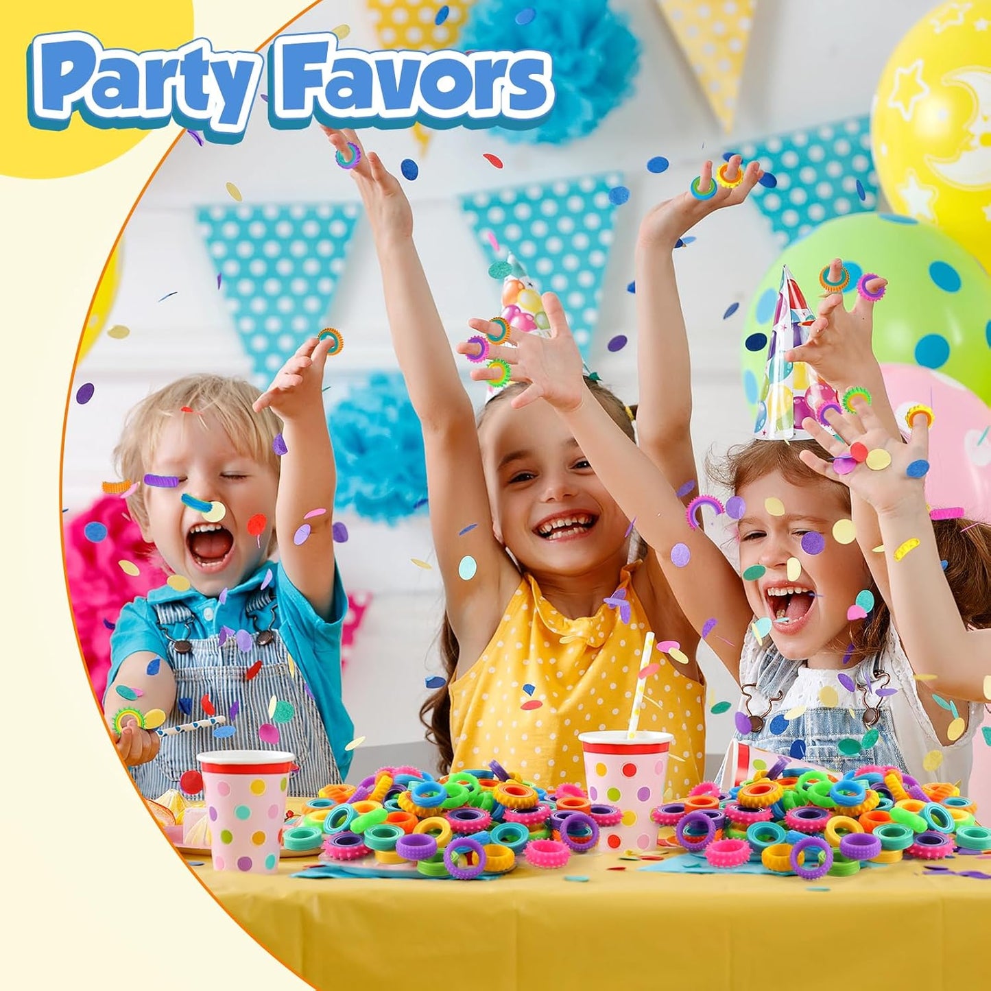 Fidget Toys Party Favors for Kids: 50 Pack Spinner Rings Bulk - Treasure Box Stress Toys for Teacher Classroom Prizes - Fun Goodie Bags Stuffers for Birthday Party Gifts Boys Girls