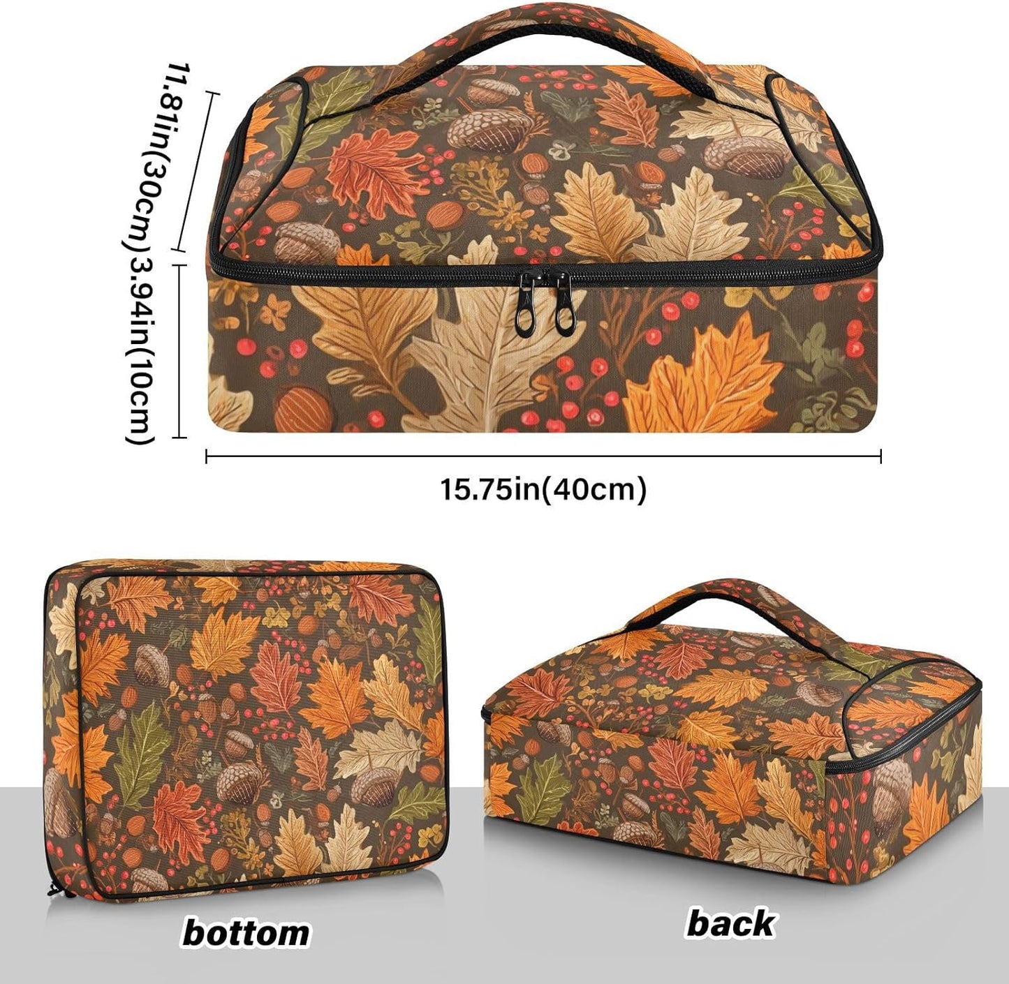 Casserole Carriers for Hot or Cold Food Reusable Casserole Dish Carrier Insulated Thermal Large Capacity Durable Perfect for Party Camping Family Gatherings Yellow Fish