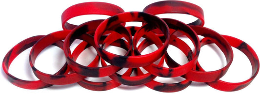 TheAwristocrat 1 Dozen (12) Multi-Pack Blank Rubber Wristbands Silicone Bracelets - Select from a Variety of Colors
