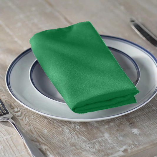 LA Linen 10-Pack Poly Poplin Napkin, Soft Cloth Napkins, Washable Reusable Napkins, Stain and Wrinkle Resistance Table Napkins for Dinner, Wedding, Parties, 17 by 17-Inch, Jade
