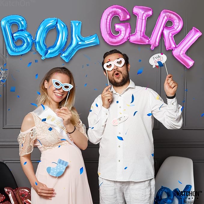 KatchOn, Big Boy or Girl Balloon Letters - 42 Inch | Gender Reveal Balloons, Girl or Boy Gender Reveal Decorations | Baby Shower Decorations | boy or girl balloon