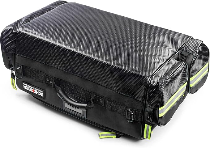 Scherber Fully-Stocked Premium First Responder Bag | HSA/FSA Approved | Large Pro EMT/EMS Trauma, Bleeding & Oxygen Medical Kit | CAT Tourniquet, HyFin Chest Seal & 250+ First Aid Supplies (Black)