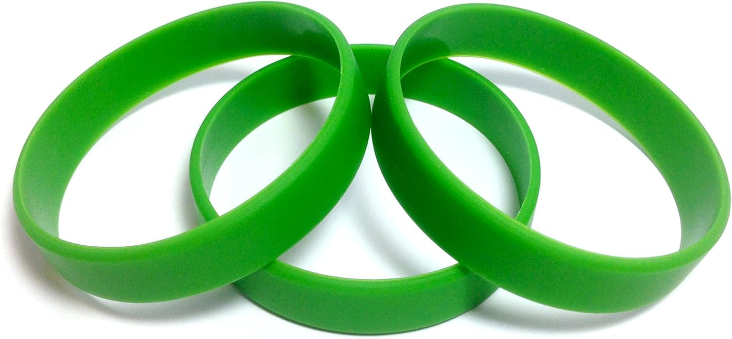 TheAwristocrat 1 Dozen (12) Multi-Pack Blank Rubber Wristbands Silicone Bracelets - Select from a Variety of Colors