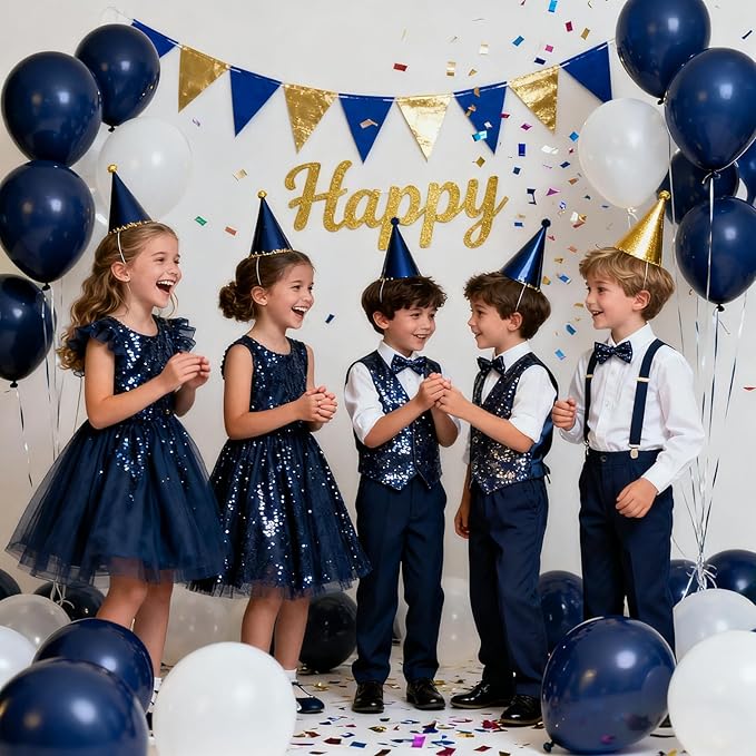 Patimate Navy Blue Balloons 100 Pack 12 Inch Matte Navy Blue Latex Balloons for Birthday Graduation Wedding Independence Day Nautical Retirement Patriotic Party Decorations