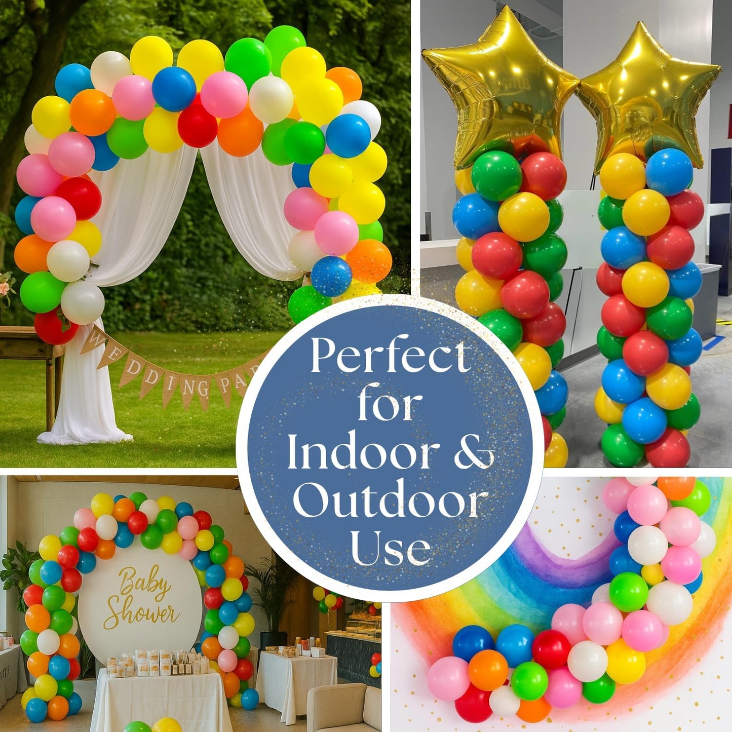 Monty 7 Inch Bulk Multicolor Latex Balloons – 1000 Pcs for Party Decorations, Birthdays, Anniversaries, Christmas, Baby Shower & Weddings Decor