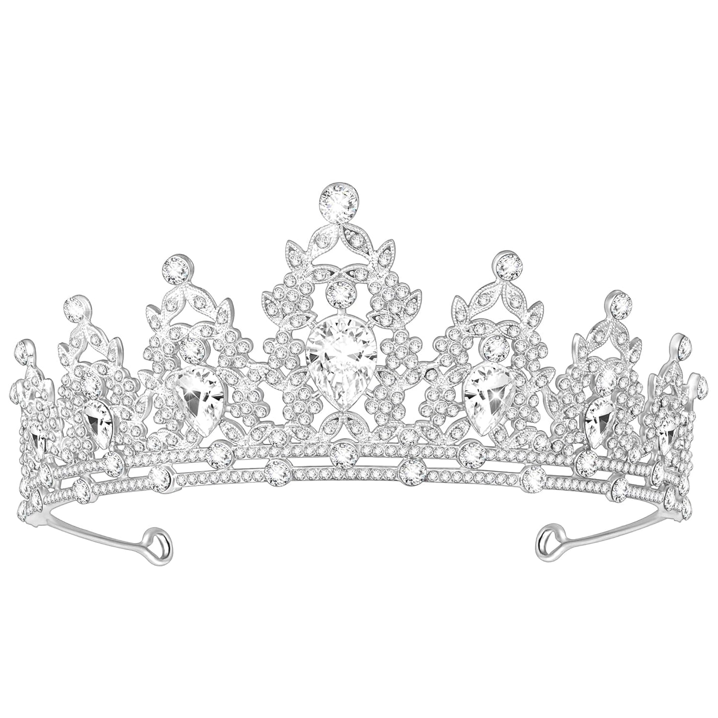 Tiara Crown for Women, Queen Tiara for Birthday Prom Bridal Party Custome Silver