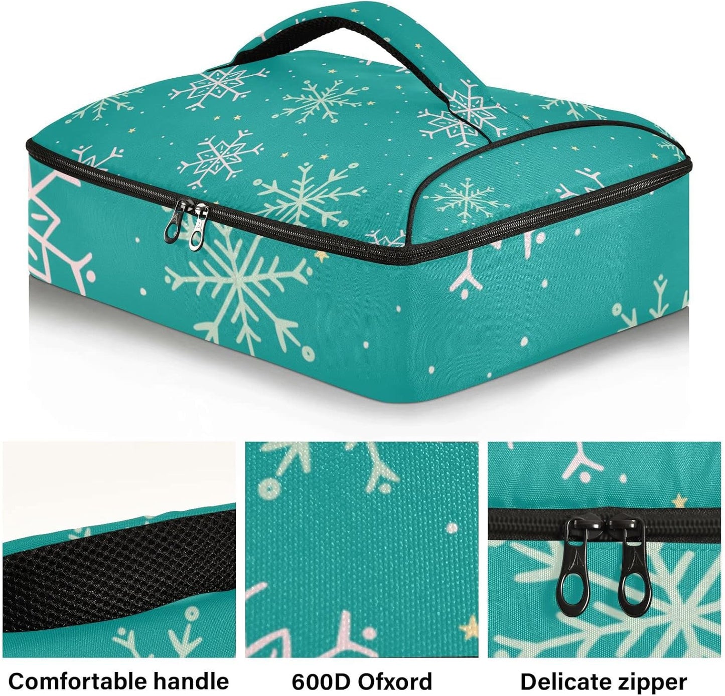 Casserole Carriers for Hot or Cold Food Reusable Casserole Dish Carrier Insulated Thermal Large Capacity Durable Perfect for Party Camping Family Gatherings Yellow Fish