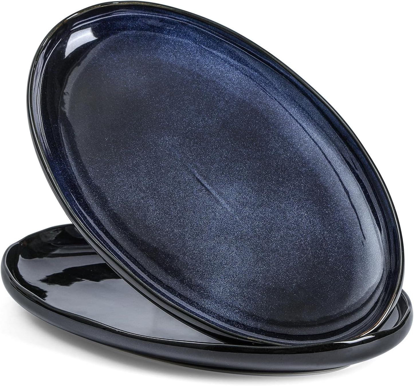 vicrays Serving Platter Ceramic Tray Plates Extra Large Oval 14.5 Inch Porcelain Dinner Plates Long Serving Dish Set Entertaining Party Restaurant Food Meat Sushi Fish Turkey Platter