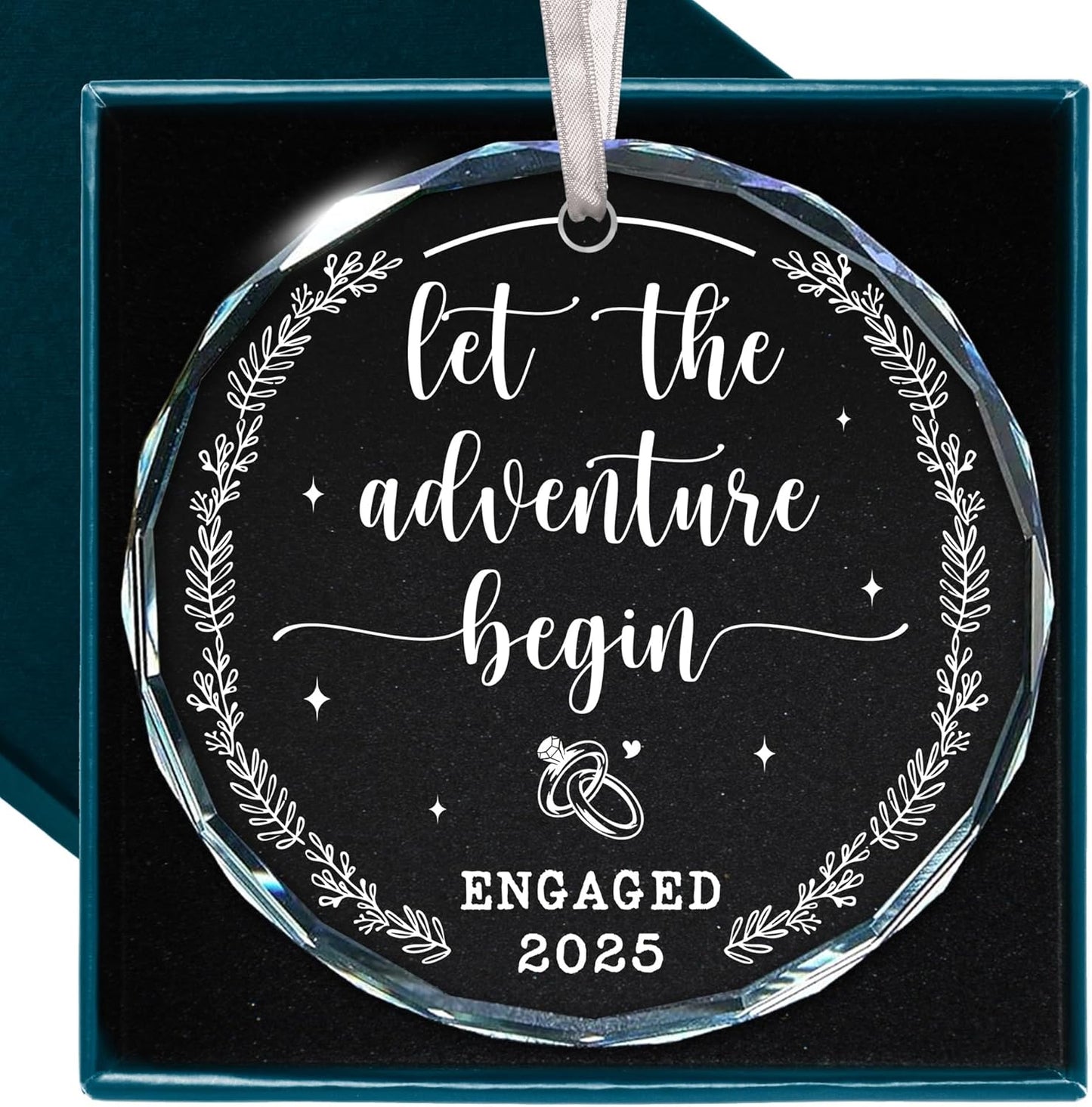 Engagement Ornament 2025 - Engaging Gifts for Bride-to-Be Couples, First Christmas Engaged, Durable & Cherished Christmas Ornament 2025, Remarkable Engaged Gift Option for Engagement