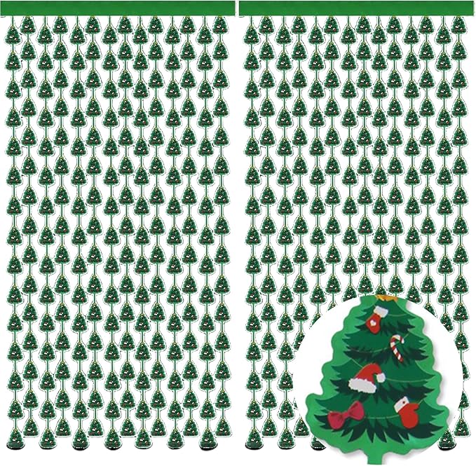 XMAStree Party Decorations - 2 Packs Silvery Foil Fringe Streamers Curtains for Bachelorette, Birthday Backdrop Decorations,Bridal Shower Party Decorations (3.3x6.6 ft)