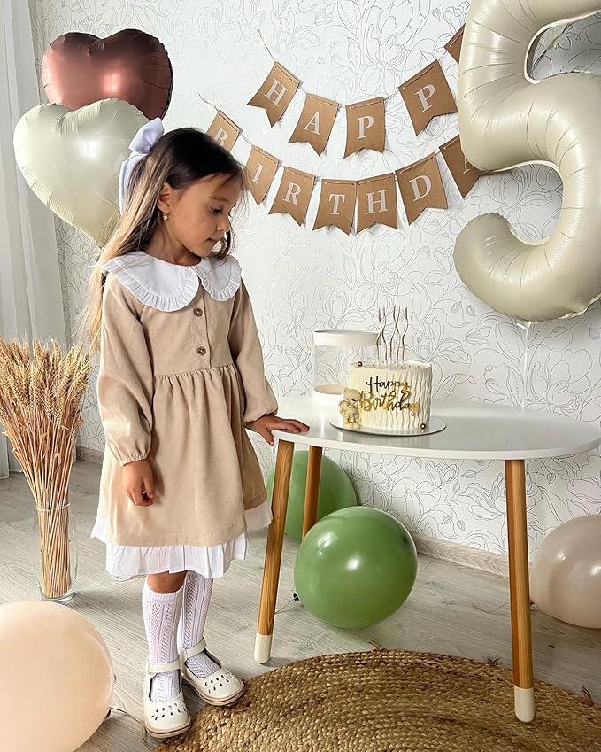 Cream 5 Balloon, Number Balloons 40 Inch, 5th Birthday Balloons Decorations, Cream Party Supplies, 5 Number Balloons, Number 5 Balloon