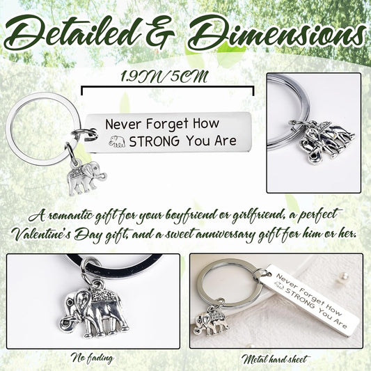 Inspirational Gifts Motivational Keychains - Elephant Dragon Flamingo Encouragement Uplifting Gift for Men Women Christmas