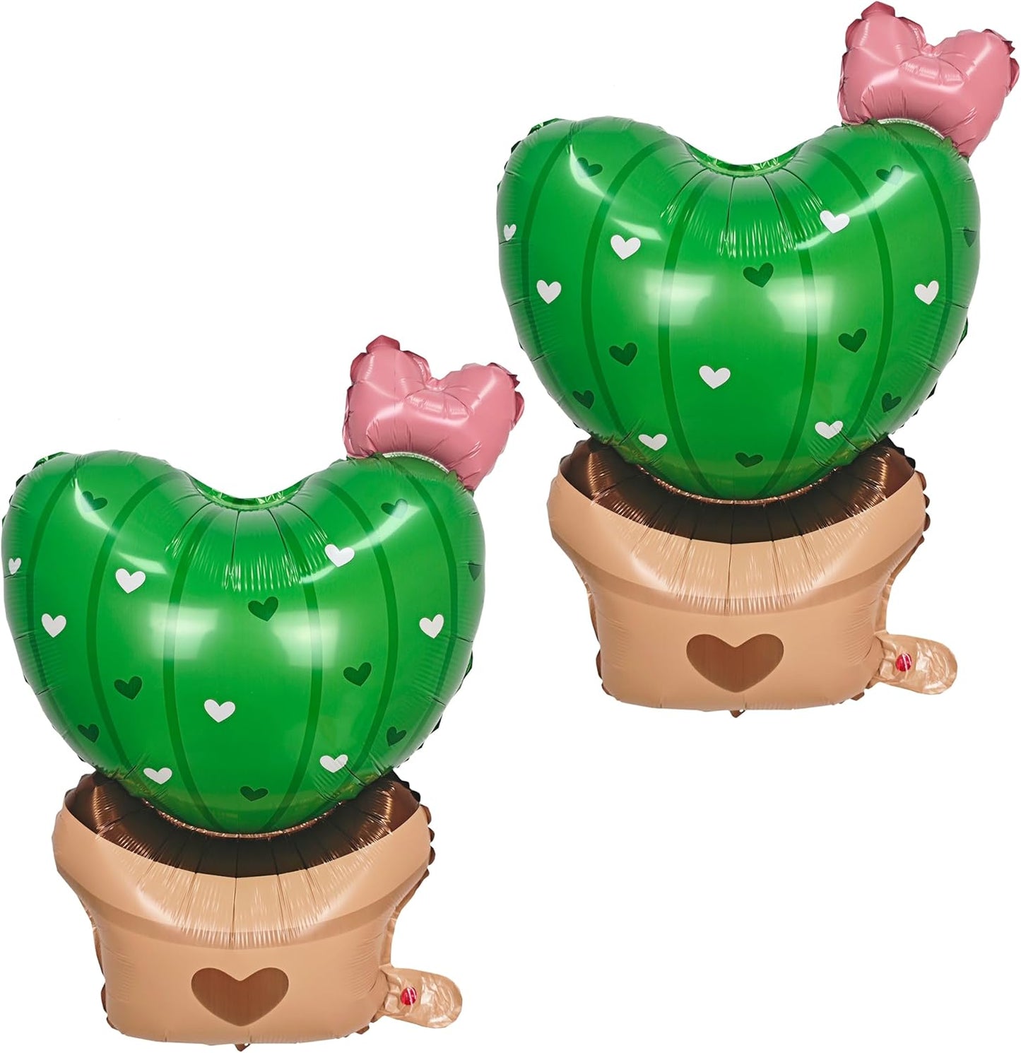 2PCS Cactus balloon Cute Love Cactus Plant Mylar Foil Balloon Large Tropical Balloon For Boys Girls Cactus Plant Birthday Theme Valentine'S Day Wedding Anniversary Party Decorations Suppiles