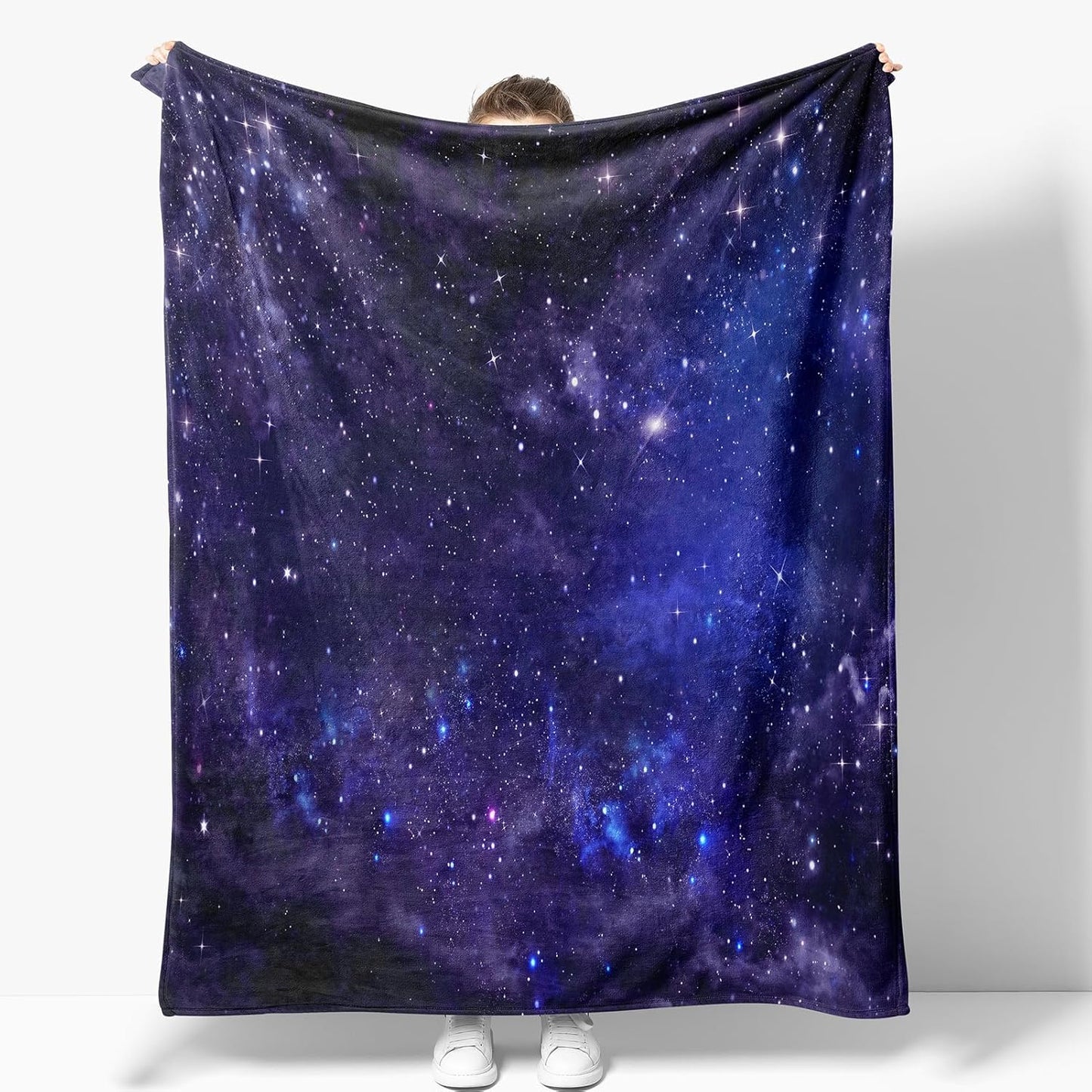 Galaxy Blanket Gifts for Boys Women Girls Birthday Christmas Valentine Presents Science Universe Outer Space Nebula Theme Decor Bedroom Living Room Couch Bed Sofa Soft Kids Adult Flannel Throw 60"x50"