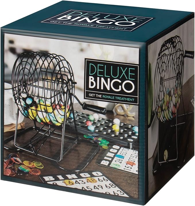 Royal Bingo Supplies Deluxe Bingo Game Set – 50 Reusable Cards, 300 Chips & 75 Jumbo Balls – Ideal for Parties, Classrooms, Senior Centers & Group Game Nights