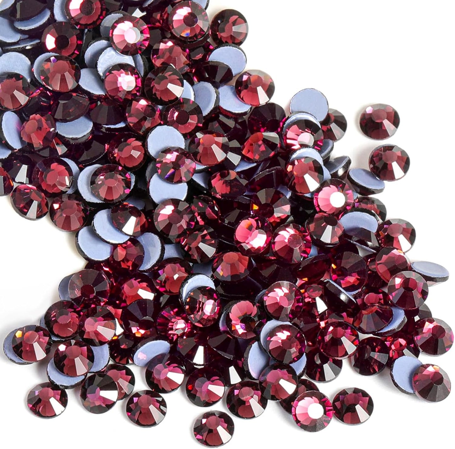 Beadsland Hotfix Rhinestones, 2880pcs Flatback Crystal Rhinestones for Crafts Clothes DIY Decorations, Amethyst, SS6, 1.9-2.1mm