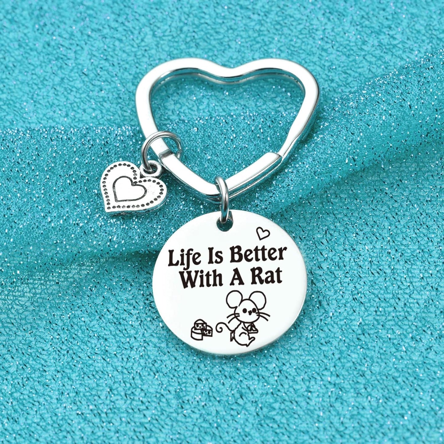7RVZM Rat Gifts For Rat Lovers Keychain Rat Themed Gift Rat Owner Gift Animal Lover Keychain