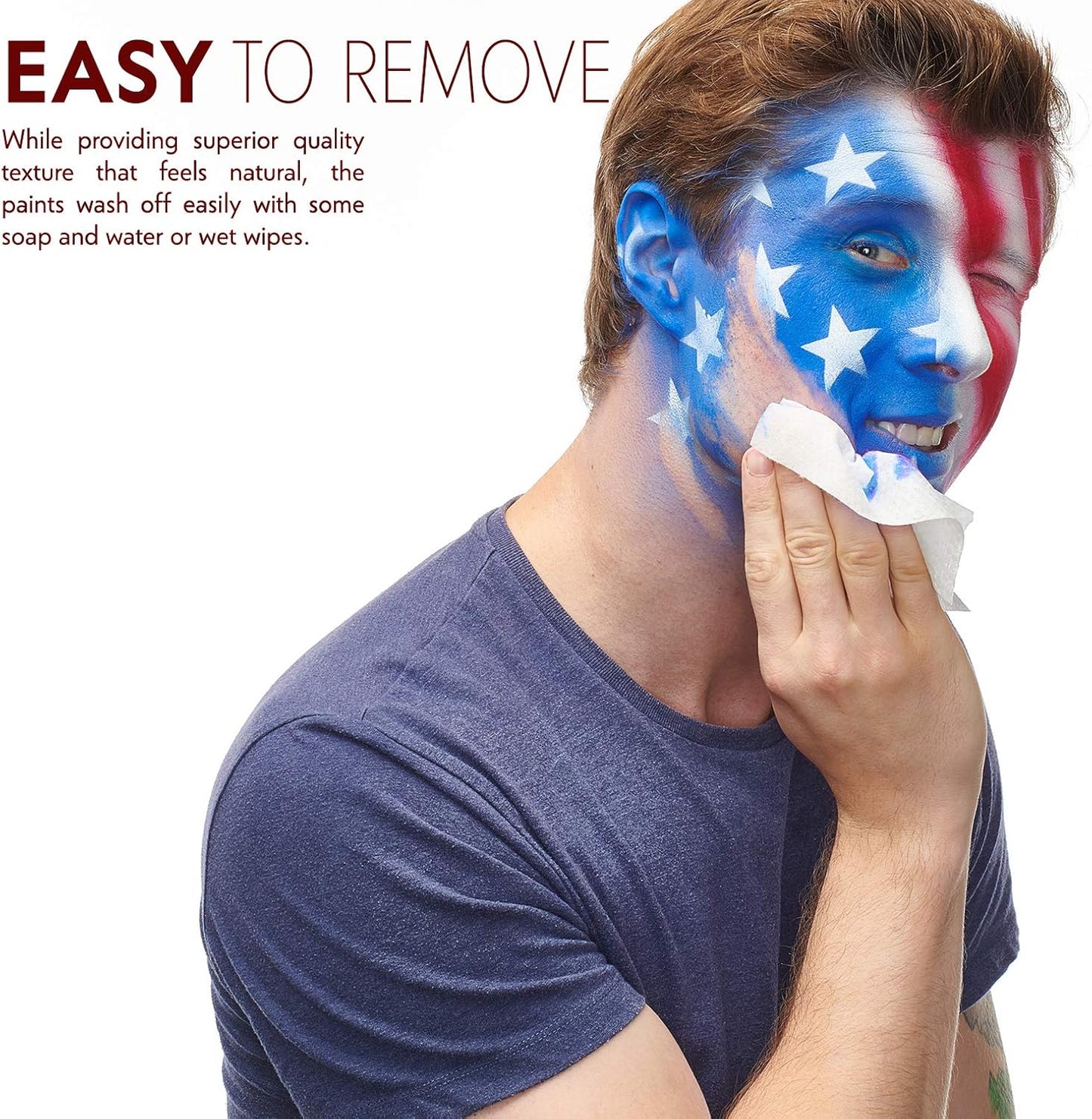 Face Paint Kit - Dermatologically Tested, Non-Toxic & Hypoallergenic - Professional Painting for Kids & Adults - Cosplay Makeup - Easy to Apply & Remove - Leakproof Dry Glitters